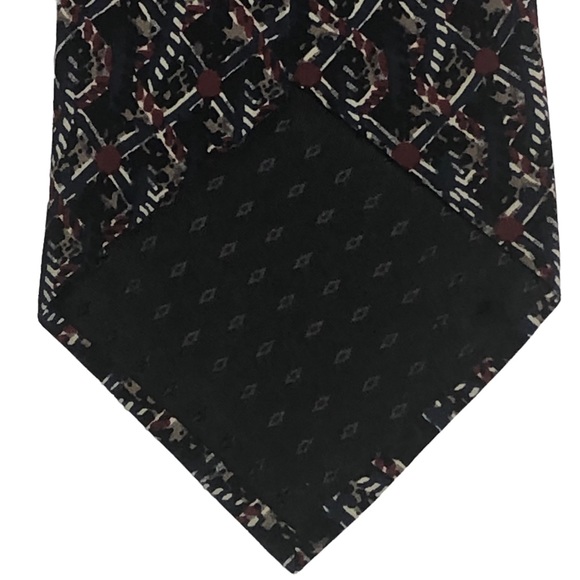 Farrah Multicolored Abstract Print Silk Tie - Picture 7 of 13